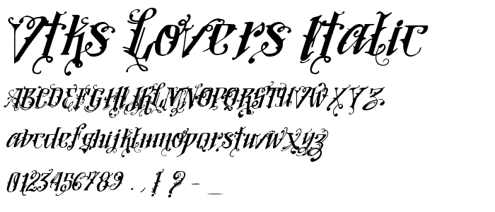 Vtks Lovers Italic font